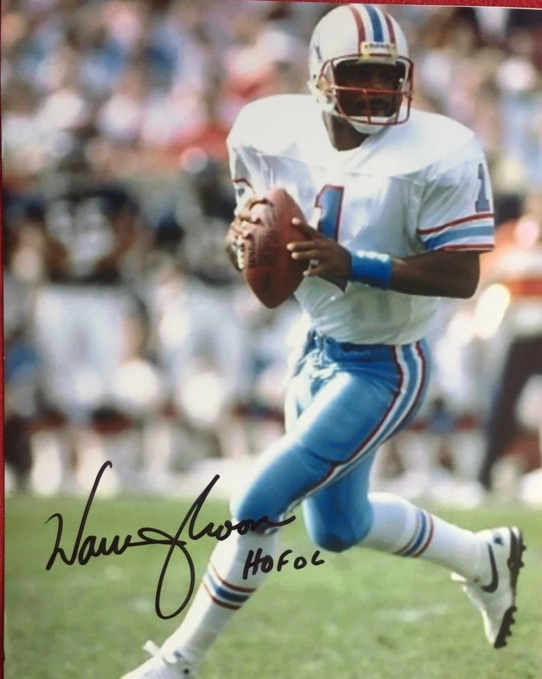 Warren Moon Houston Oilers autografiado 8x10 Salón de la Fama 2006 #2 Foto 1 de 1