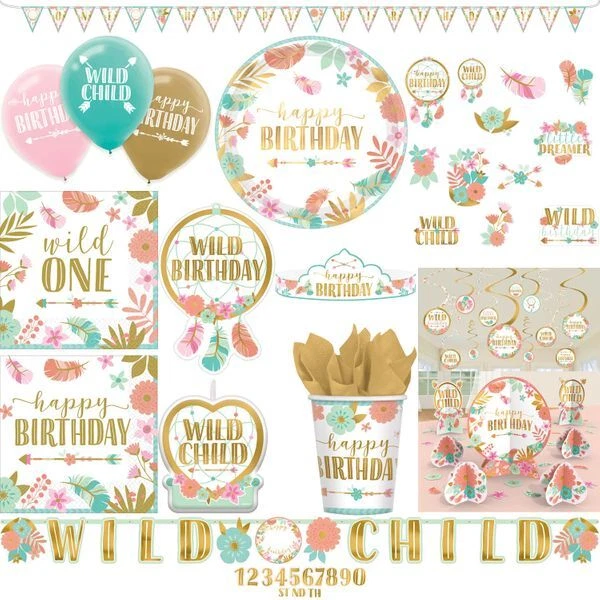 Compleanno Festa Decorazione Set 1. di Bambino Boho Pastello - Immagine 1 di 1