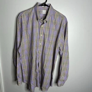 Men’s Peter Millar Size Large Color Plaid Button Down Shirt - Picture 1 of 4