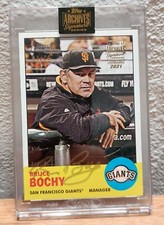 2021 Bruce BOCHY Archives Signature Series /21 Encased Gold Ink Auto! 3x WS 🔥