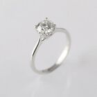 2 Ct Round Cut Diamond Lab Created Solitaire Ring In 14K White Gold Plated