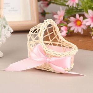 Miniature Mini Cradle Baby Crib Hand Woven Mini Woven Flower Basket  Dollhouse