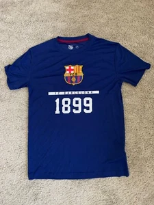 FC Barcelona Official Licensed Royal Blue Logo Crest 1899 Jersey Size Small NEW - Picture 1 of 3