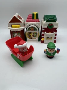 Little People Christmas Village 2002 Fisher Price Vintage Santa Elf Sleigh - Picture 1 of 6