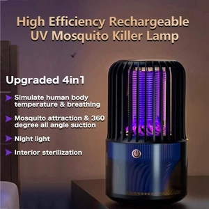 4in1 UV Lamp Efficient Trapping Mosquito Killer Rechargeable Repellent - Picture 1 of 5