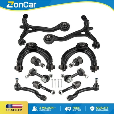 For 2008-2012 Honda Accord 12pcs Front Upper Control Arms Tie Rods Ball Joints - Изображение 1 из 4