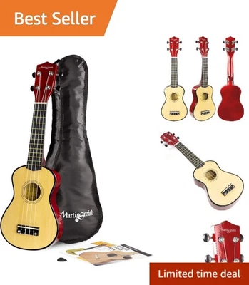 Beginner's Soprano Ukulele, Complete with Bag and Chord Book for Easy Learning - Image 1 of 4