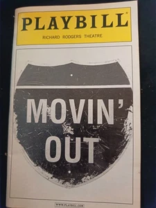Sept 2004 -  Richard Rodgers Theatre Playbill - Movin Out - John Selya- Good Con - Picture 1 of 5