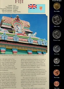 Coins from Around the World Fiji 7 coin set UNC 1990 - 1999 1 Dollar 1997 - Picture 1 of 2