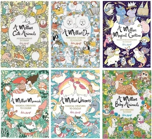 NEW choose A MILLION DOGS / ANIMALS Unicorns Mermaids COLOURING BOOK  Lulu Mayo - Picture 1 of 16