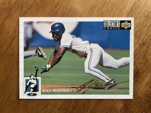 Upper Deck Collector's Choice 1994 - Rickey Henderson #131 Silver Foil Signature - Imagen 1 de 2