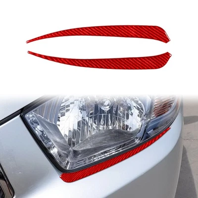 Borde de cejas de faros de fibra de carbono rojo para Toyota Highlander 2008-2013 Foto 1 de 4