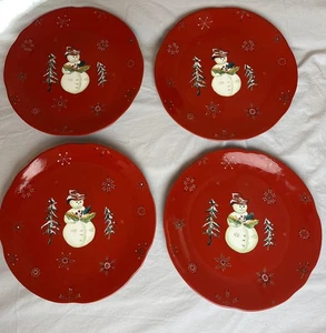 4 Tracy Porter rot Jolly Ol ' Snowy Snowman Have a Jolly Holiday Essteller neu - Bild 1 von 4