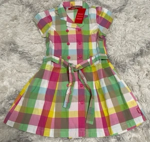 Oilily patterned Plaid dress size 7 years NWT - Picture 1 of 3