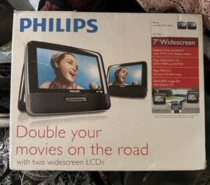 2 reproductores de DVD portátiles Philips pantalla ancha LCD de 7" - Imagen 1 de 3