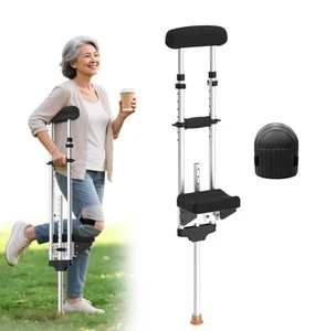 Pain Free Knee Crutch with Safety Kneepads,Ergonomic Knee Crutches - Picture 1 of 11