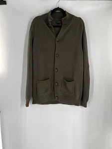 BANANA REPUBLIC men's button cardigan/sweater green size L pockets grandpa core - Picture 1 of 10