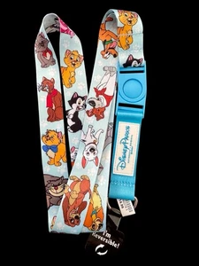 NUEVO CON ETIQUETAS Adorable Auténtico Parques Disney Gatos y Perros Reversible Pin Cordón - Imagen 1 de 1