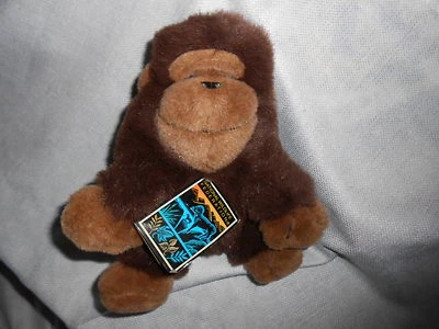 Peluche DAN DEE DANDEE 8" MONO MARRÓN VINTAGE FEDERACIÓN DE VIDA SILVESTRE CON ETIQUETAS Foto 1 de 3