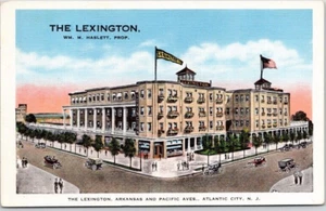ATLANTIC CITY, NEW JESERY HOTEL POSTCARD, The Lexington, Showers, Locker Rooms++ - Picture 1 of 2