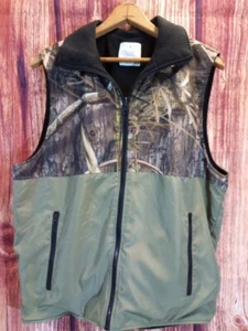 Men's Mossy Oak Ducks Unlimited Polyester Zip Up Vest Size Medium - Picture 1 of 7