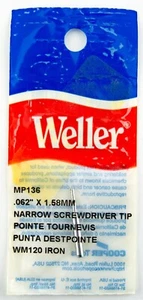 Weller MP136 Discontinued USA Made Soldering Iron Narrow Screwdriver Tip .062" - Picture 1 of 6