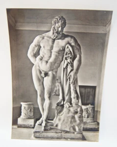 National Museum of Naples Colossal Statue Hercules Farnese Vintage Postcard RPPC - Picture 1 of 3