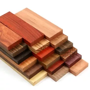 2 piezas Mango de cuchillo Material Escalas Blancos Madera 12x4x1cm Palo de Rosa Sándalo Hágalo Usted Mismo - Imagen 1 de 22
