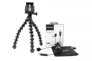 Used Joby GripTight Tripod for Smartphones + SARAMONIC SR-ULM10L USB MICROPHONE - Picture 1 of 6