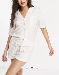 New Look palm print lounge set Pyjamas in white / Pink - Never Worn - Picture 1 of 6
