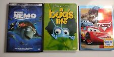 Disney's A Bug's Life, Cars, and Finding Nemo DVDs