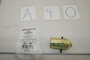 Servalite 6662U, #884434, Socket, On/Off Push Thru Metal Shell, NIP - Picture 1 of 5