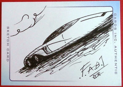THUNDERBIRDS - Hand-drawn Sketch Card - FAB1 by James Ramsey - Cards Inc - 2004 - Image 1 of 2