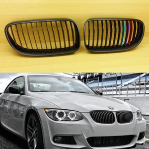 M-Color Metal Look Matte Black For BMW E92 LCI Coupe E93 Convertible Front Grill - Imagen 1 de 5