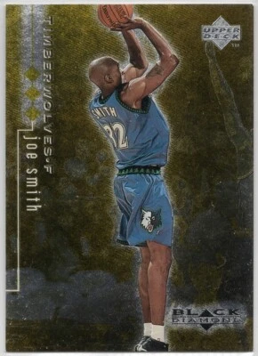 1999-00 Upper Deck Black Diamond Joe Smith #55 Timberwolves Triple Diamond /1500 - Image 1 of 2