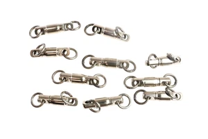 10 Girelle in acciaio Heavy W/2 Solid Rings - Size 7 mm - AZ985 - Picture 1 of 6