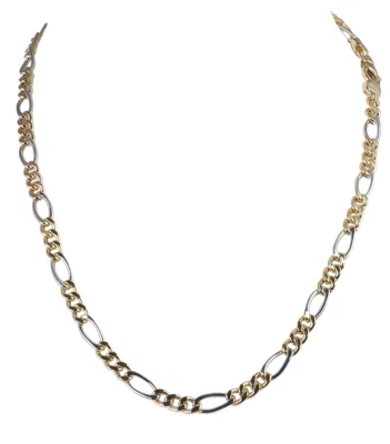 collana uomo rossoamante argento 925 catena misura 50 cm dorato e rodiato - Immagine 1 di 2