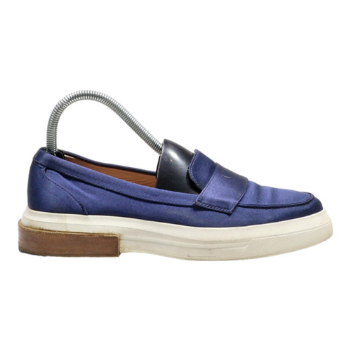TOD’S TODS scarpe mocassino blu sintetico donna UK 5