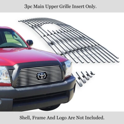 For 2005-2010 Toyota Tacoma Main Upper Stainless Steel Chrome Billet Grille - Image 1 of 4