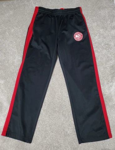 Atlanta Hawks Basketball Pants Men Size Large UNK Black Red Training NBA Warm Up Cover