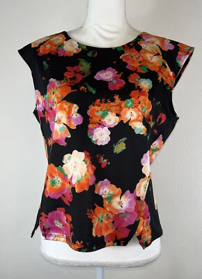 Top/Blusa Robert Rodriguez Helen Floral Cremallera Trasera Mangas Talla 12 Foto 1 de 4