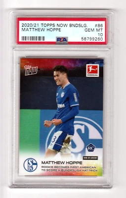 2020 TOPPS NOW BUNDESIGA SOCCER CARD 86 MATTHEW HOPPE RC PSA 10 MIDDLESBROUGH FC - Image 1 of 4