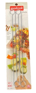 Good Cook Flat Metal Skewer, Chrome Plated, 4 pack - Picture 1 of 1