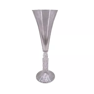 2000 Millennium 10" Crystal Flute Champagne Clear Glass Y2K Rare Vintage - Picture 1 of 10