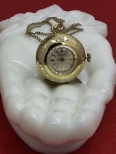 Rare Jowissa Vintage Gold/Silver Etched Ivy Design Ball Pendant Watch