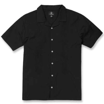 VOLCOM Men's S/S Button Shirt BARACOSTONE - Black - Medium - NWT - Image 1 of 2
