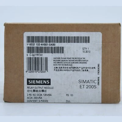 1PC NEW Siemens Switch output module 6ES7132-4HB01-0AB0 6ES7 132-4HB01-0AB0 - Image 1 of 4