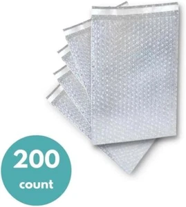 200 Pack 12"x 15.5" Bubble Out Pouches Bags Protective Mailers Self Seal Cushion - Picture 1 of 10