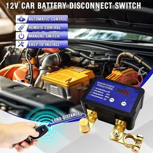 Remote Battery Disconnect Switch 12V/24V 240A Kill Switch LED Voltmeter NEW - Picture 1 of 16