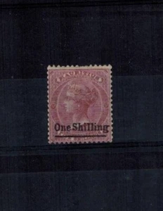 Mauritius 1877 SG 81 ONE SHILLING on 5S Rosy Mauve MOG VF Signed CV L350 - Picture 1 of 2